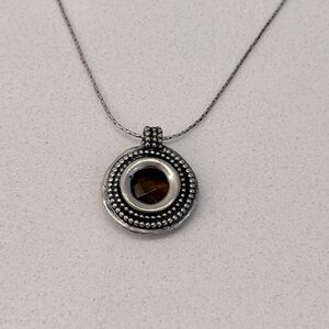 Sterling silver gem pendant necklace